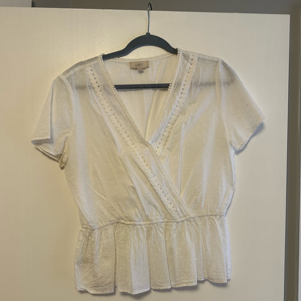 Loft white blouse